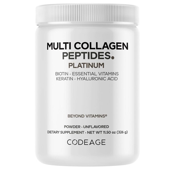 Codeage Collagen Powder with Biotin + Vitamin C Unflavored, 11.5 OZ