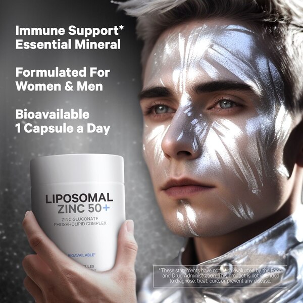 Codeage Liposomal Zinc, 3-Month + Supply, Zinc Gluconate Essential Mineral Vegan Supplement, Non-GMO, 100 CT