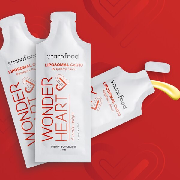 Codeage Nanofood Wonder Heart Liquid CoQ10, Liposomal Ubiquinone Supplement, Coenzyme Q10, 30 CT