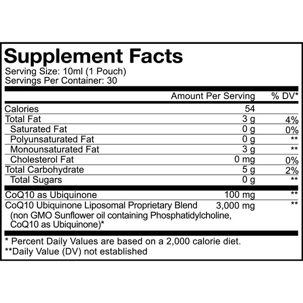 Codeage Nanofood Wonder Heart Liquid CoQ10, Liposomal Ubiquinone Supplement, Coenzyme Q10, 30 CT