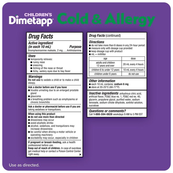 Children's Dimetapp Cold & Allergy 4oz