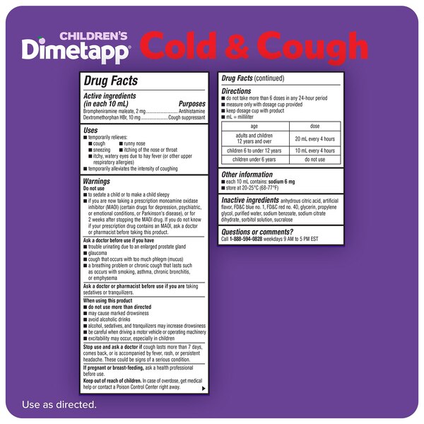 Children's Dimetapp Cold & Cough, 8 OZ