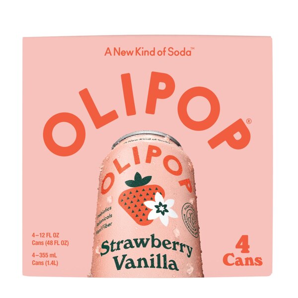 Olipop Strawberry Vanilla, 4 PK