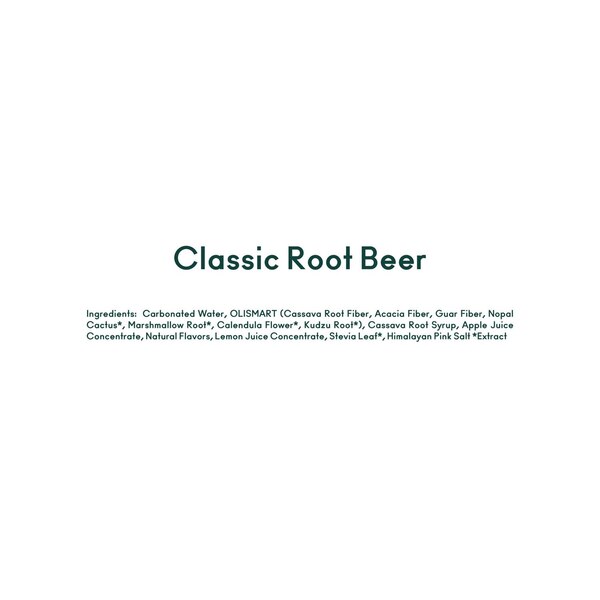 Olipop Prebiotic Soda, Classic Root Beer, 4 PK