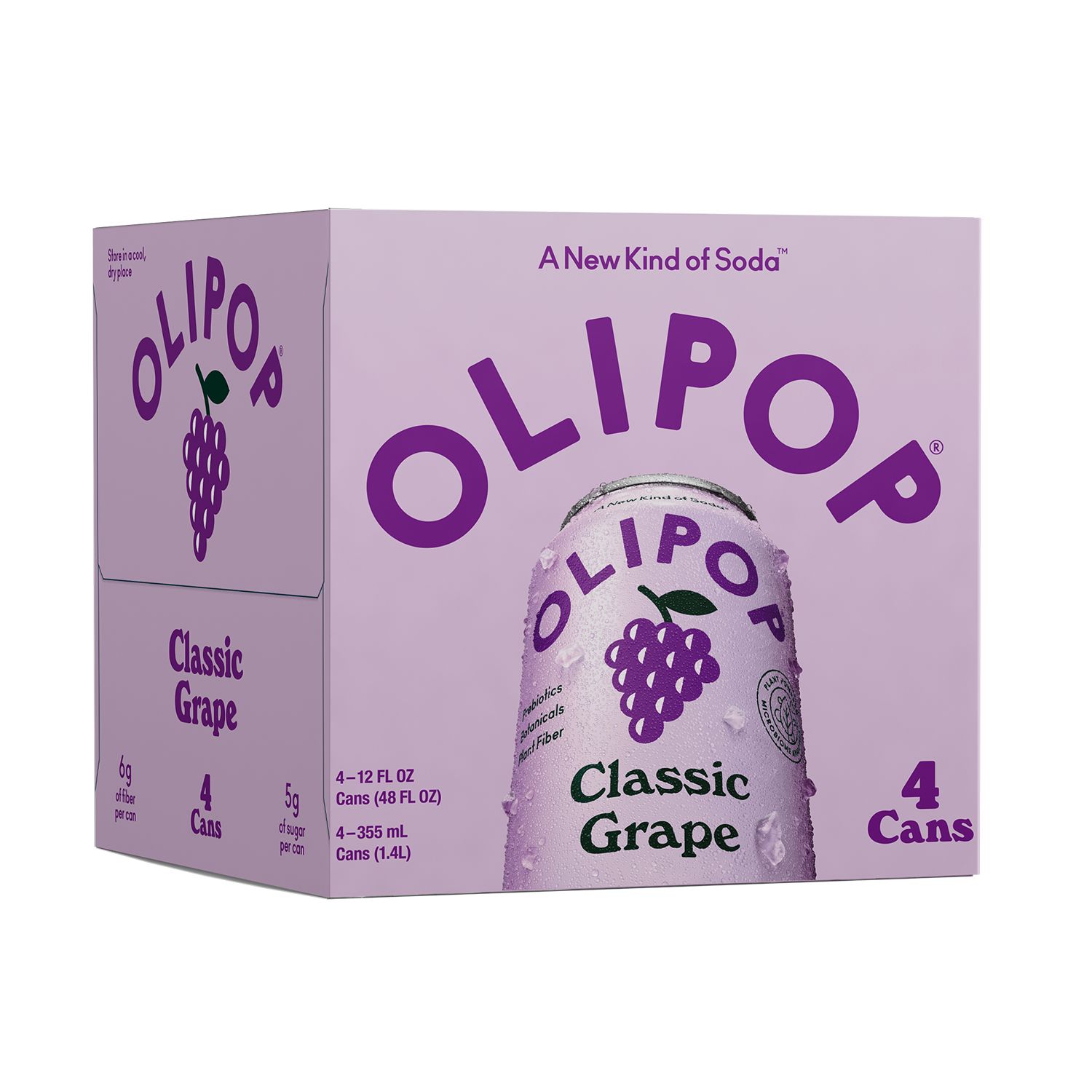 Olipop Classic Grape, 4 PK