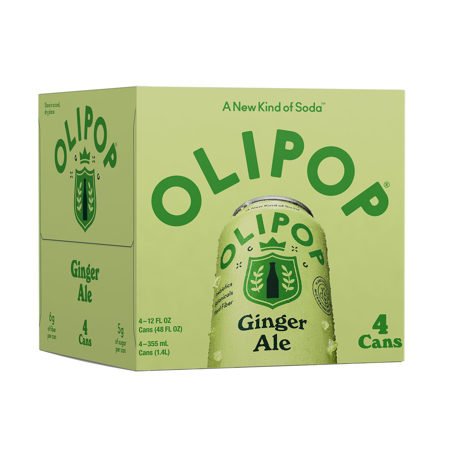Olipop Ginger Ale, 4 CT