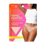 Panic Panties Stretch Lace Thong, S/M, Latte, 1 CT, thumbnail image