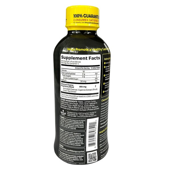 Herbal Brands Simply Slender Charcoal Lemonade