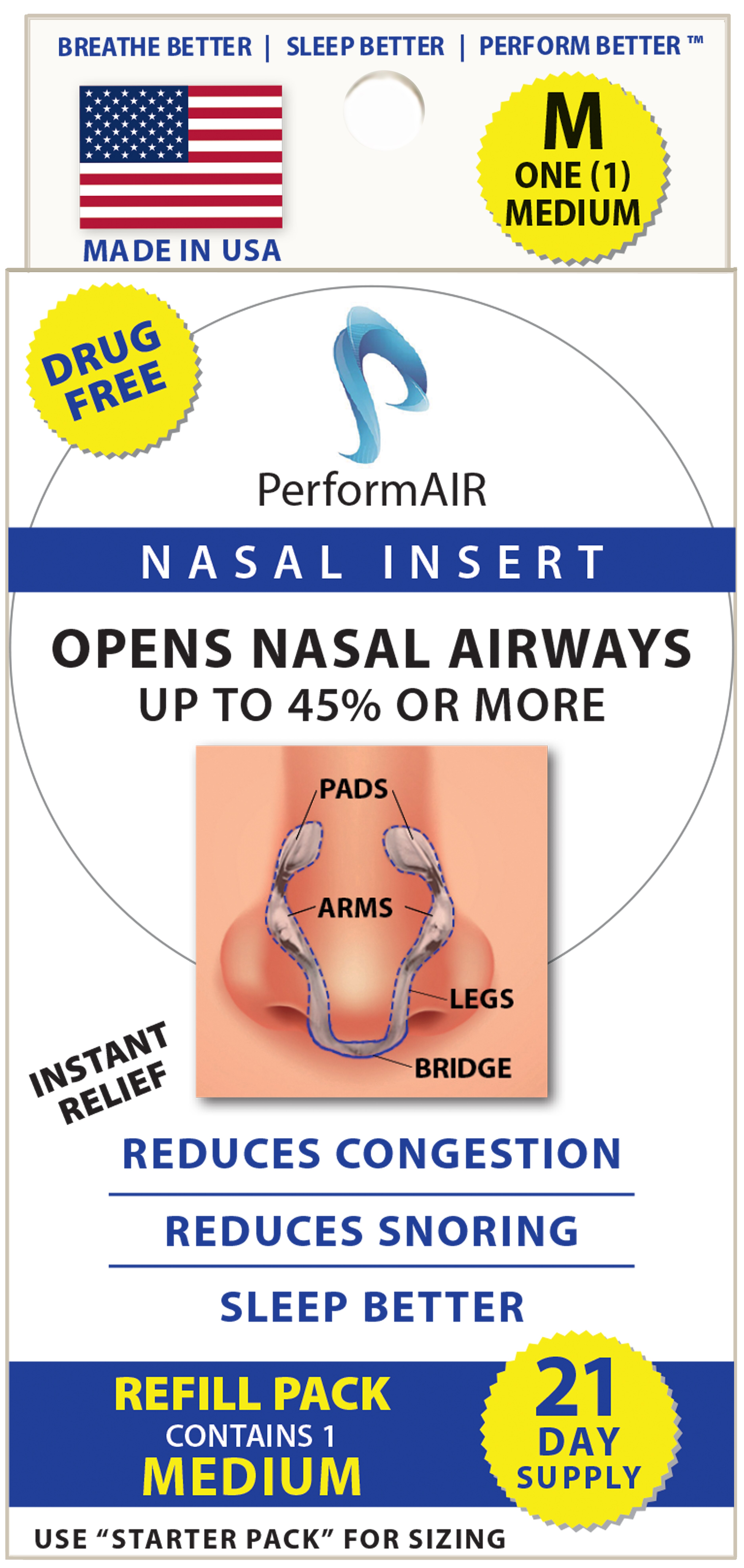 PerformAIR Nasal Insert Refill Pack