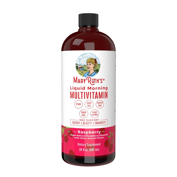 MaryRuth's Liquid Morning Multivitamin, Raspberry, 30 OZ