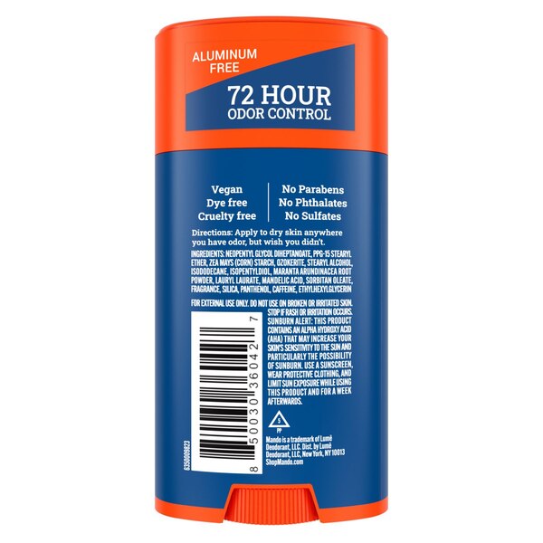 Mando Whole Body Solid Deodorant Stick, Pro Sport, 2.6 OZ 