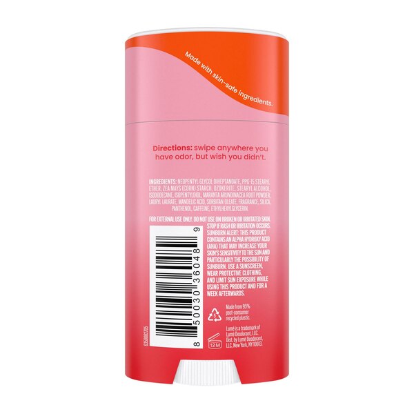 Lume Whole Body Deodorant Stick, Peony Rose, 2.6 OZ