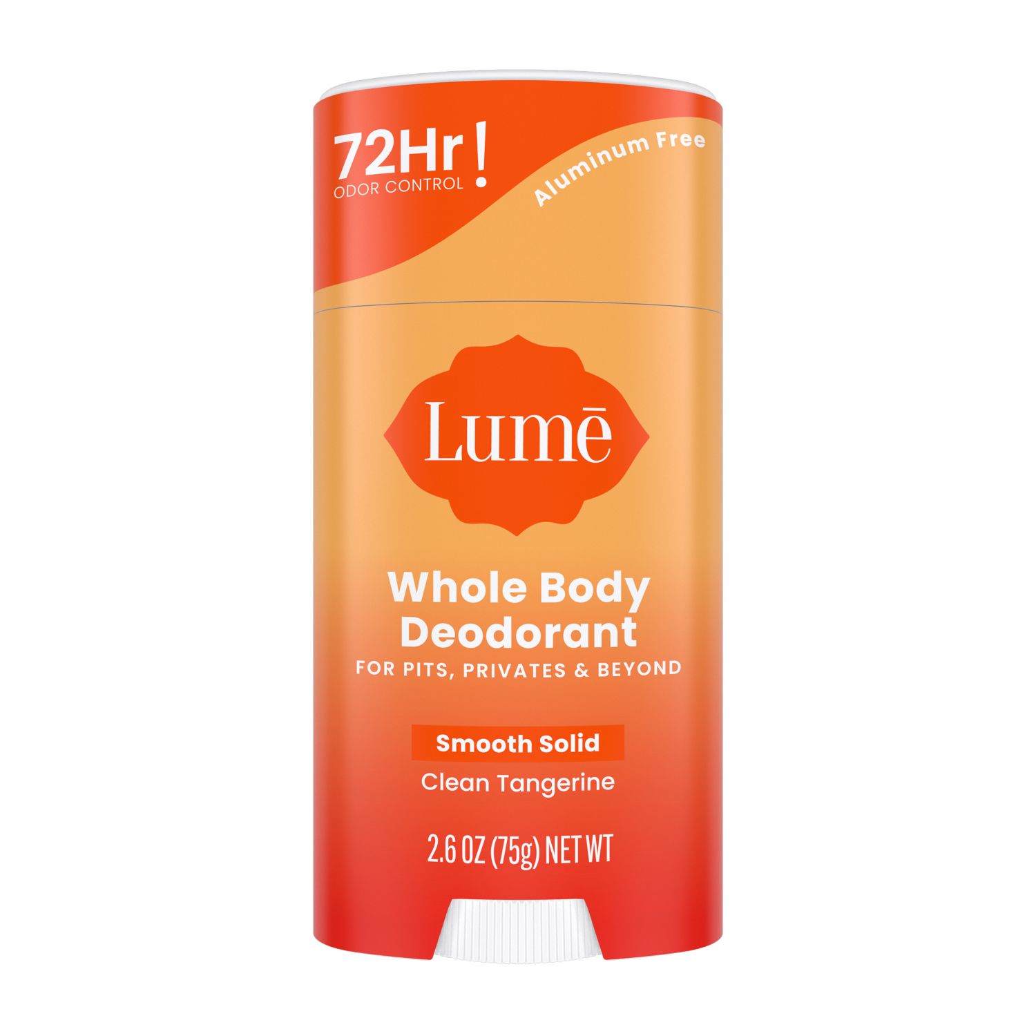 Lume Whole Body Deodorant Stick, Clean Tangerine, 2.6 OZ