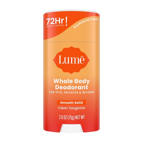 Lume Whole Body Deodorant Stick, Clean Tangerine, 2.6 OZ
