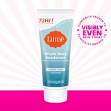 Lume Whole Body Deodorant Cream, Unscented, 2.2 OZ, thumbnail image 2 of 10