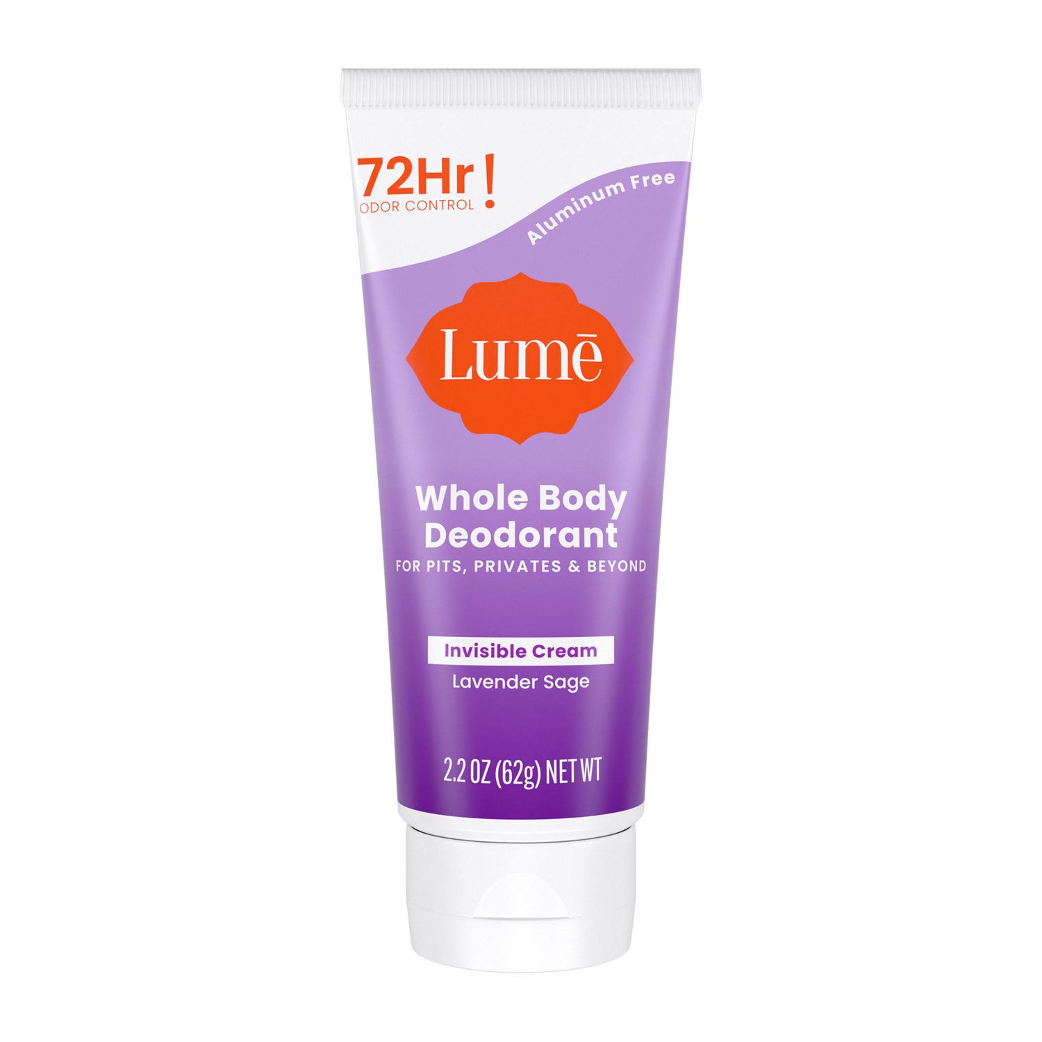 Lume Whole Body Deodorant Cream, Lavender Sage, 2.2 OZ
