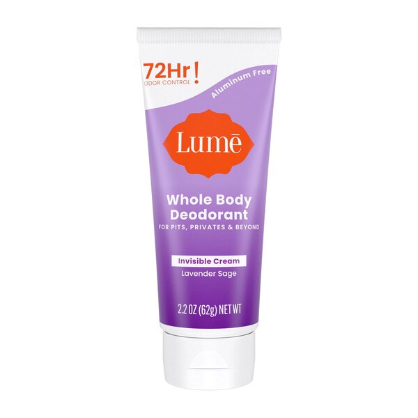 Lume Whole Body Deodorant Cream, Lavender Sage, 2.2 OZ 