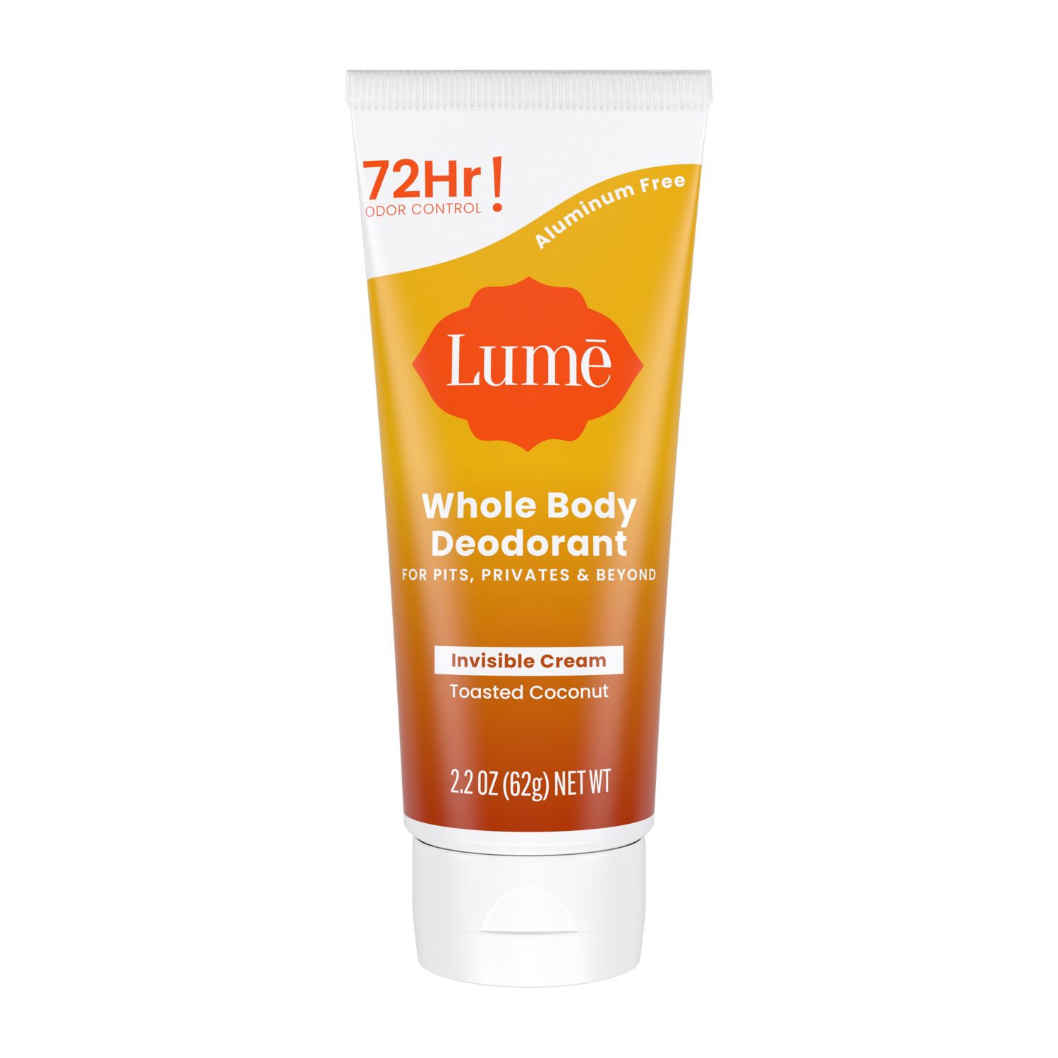 Lume Whole Body Deodorant Cream, Toasted Coconut, 2.2 OZ 