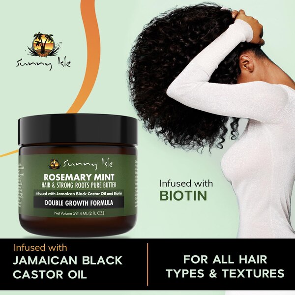 Sunny Isle Rosemary Mint Hair & Strong Roots Butter, 2 OZ