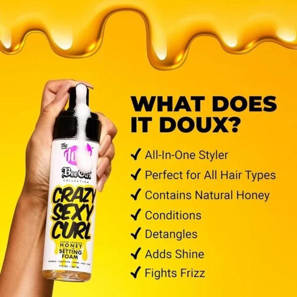 The Doux Bee Girl Super-Charged Honey Setting Foam, 3.4 OZ