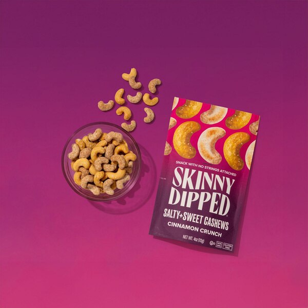 SkinnyDipped, Salty and Sweet Cinnamon Crunch Cashews, 4 oz