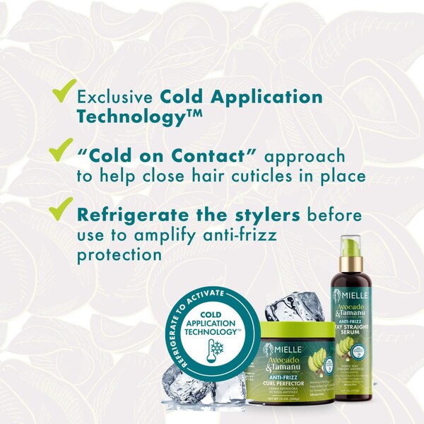 Mielle Avocado & Tamanu Anti-Frizz Stay Straight Serum,  8 OZ