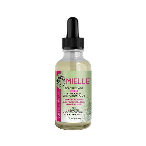 Mielle Rosemary Mint Light Scalp & Hair Strengthening Oil, 2 OZ