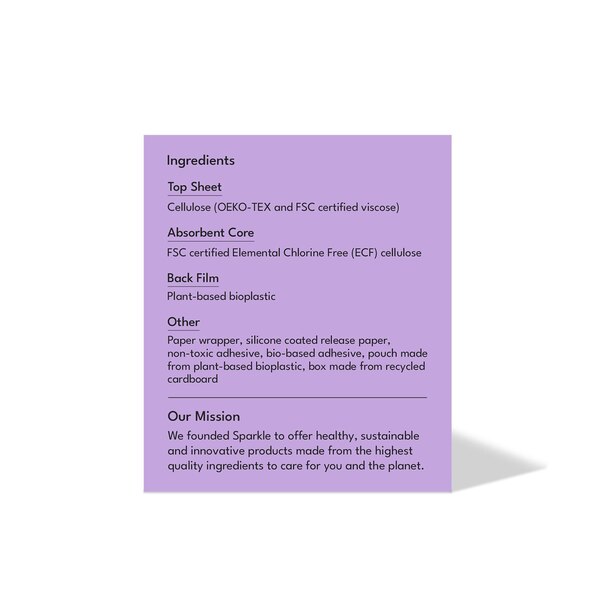 Sparkle Plant-based Maxi Pads, 10 CT