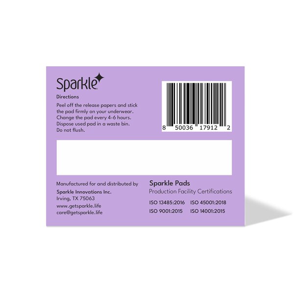 Sparkle Plant-based Maxi Pads, 10 CT