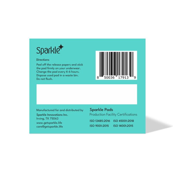 Sparkle Plant-based Maxi Pads, 10 CT