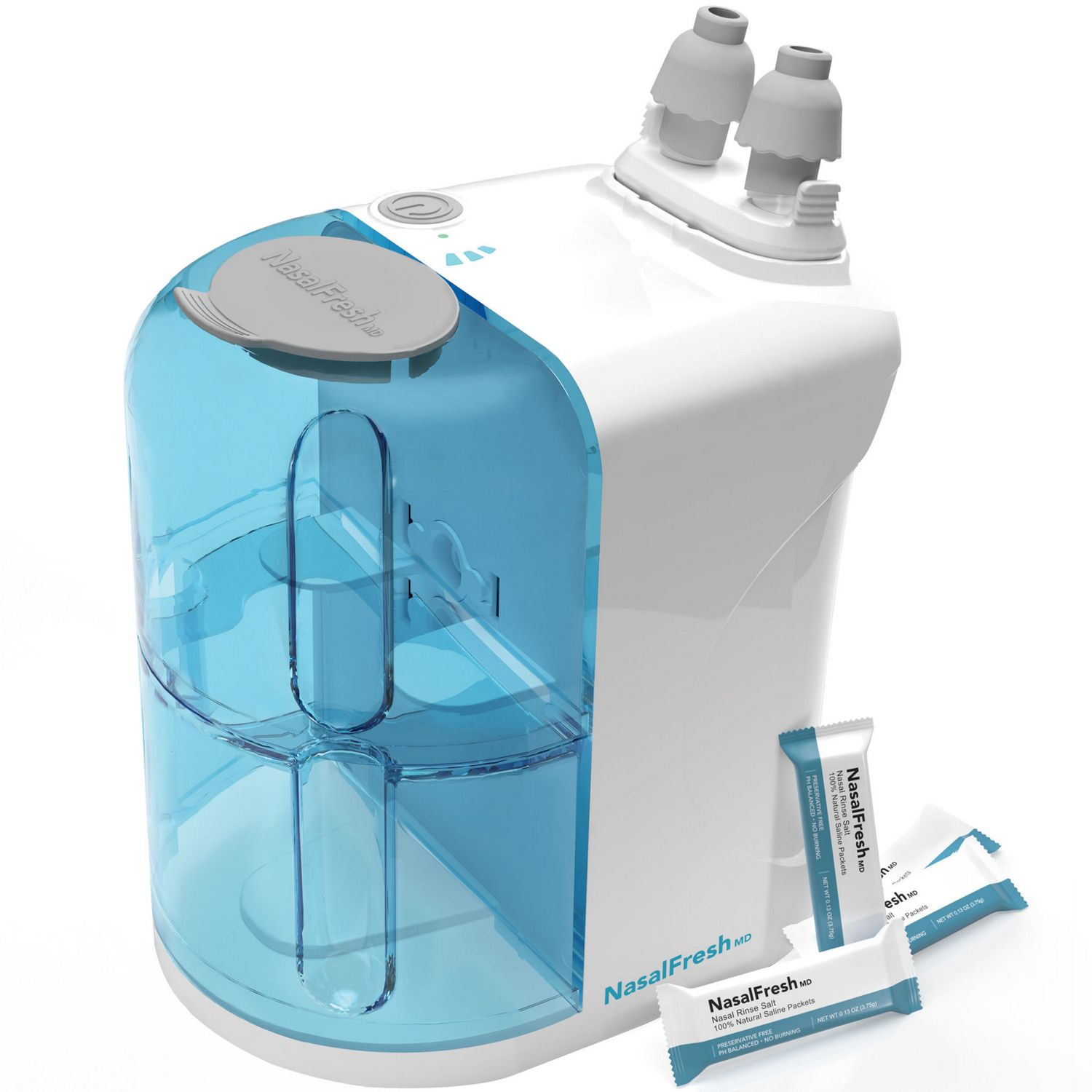 NasalFresh MD Dual Powered Nasal Irrigation System +30 CT Saline Packets