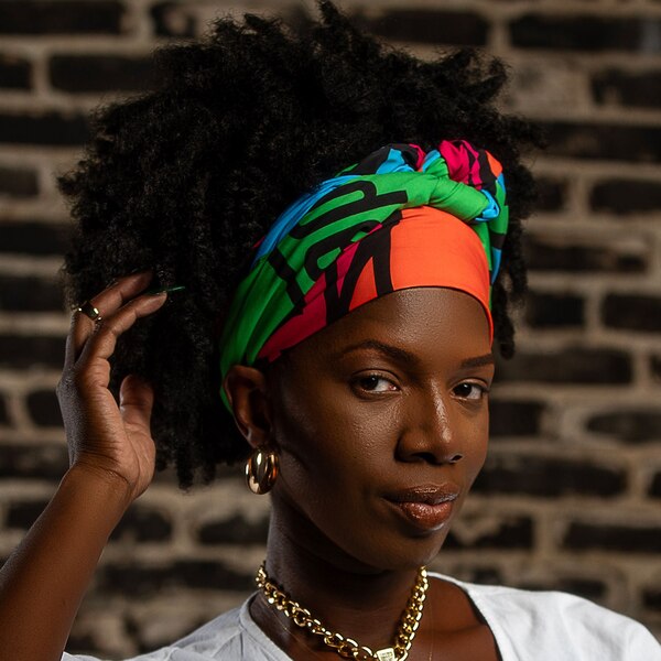 Pardon My Fro Adira Head Wrap, 27 in x 72 in