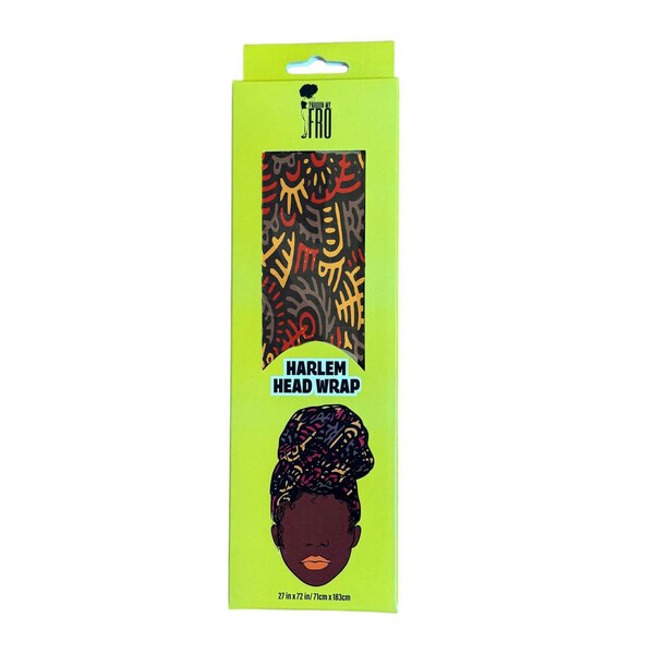 Pardon My Fro Harlem Head Wrap, 27 in x 72 in