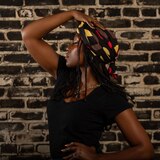 Pardon My Fro Harlem Head Wrap, 27 in x 72 in, thumbnail image