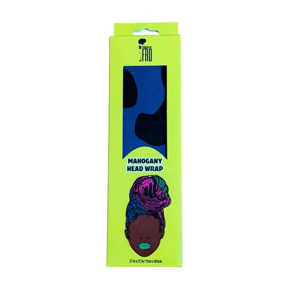 Pardon My Fro Mahogany Head Wrap, 27 in x 72 in