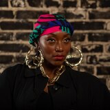 Pardon My Fro Mahogany Head Wrap, 27 in x 72 in, thumbnail image