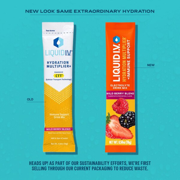 Liquid I.V.'s Hydration Multiplier + Immune Support, Wild Berry Blend, 6 CT