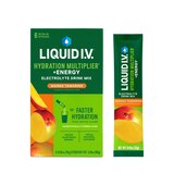 Liquid I.V. Hydration + Energy Multiplier, Electrolyte Drink Mix, Mango Tamarind, 6 CT, thumbnail image