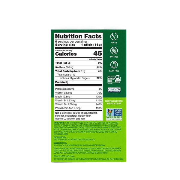 Liquid I.V. Hydration + Energy Multiplier, Electrolyte Drink Mix, Mango Tamarind, 6 CT