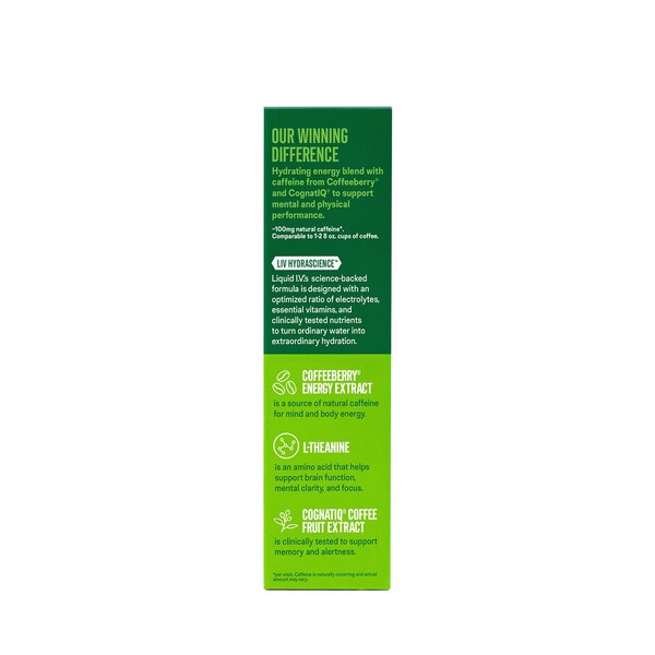 Liquid I.V. Hydration + Energy Multiplier, Electrolyte Drink Mix, Mango Tamarind, 6 CT