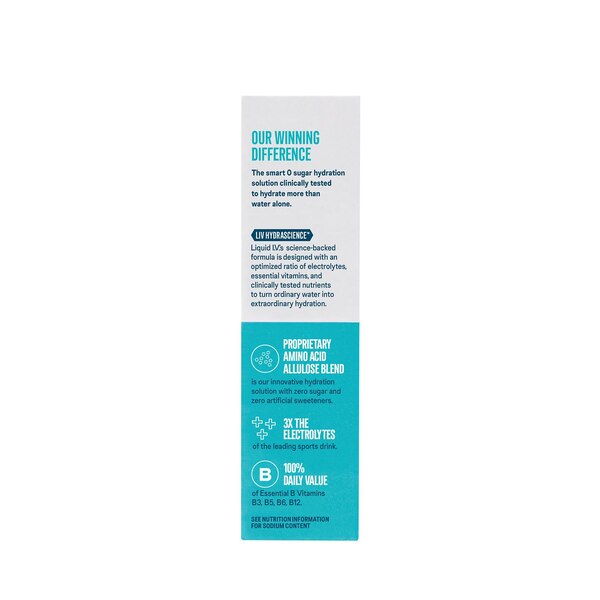Liquid I.V. Hydration Multiplier, Sugar Free, 6 CT