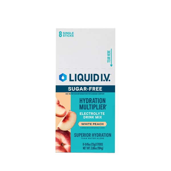 Liquid IV Sugar Free Peach, 8 ct, 3.66 oz