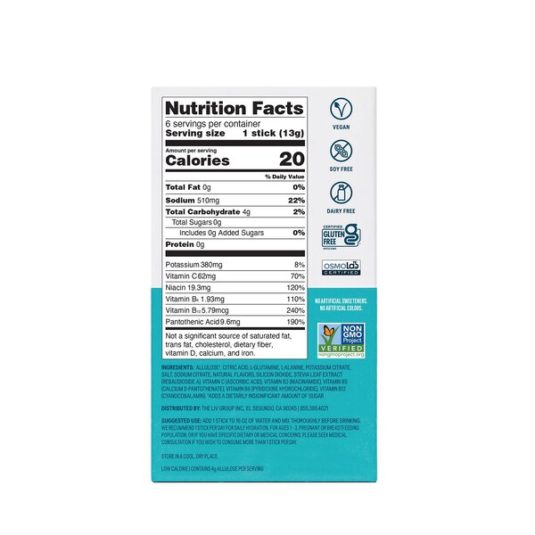 Liquid I.V. Hydration Multiplier, Sugar Free, 6 CT