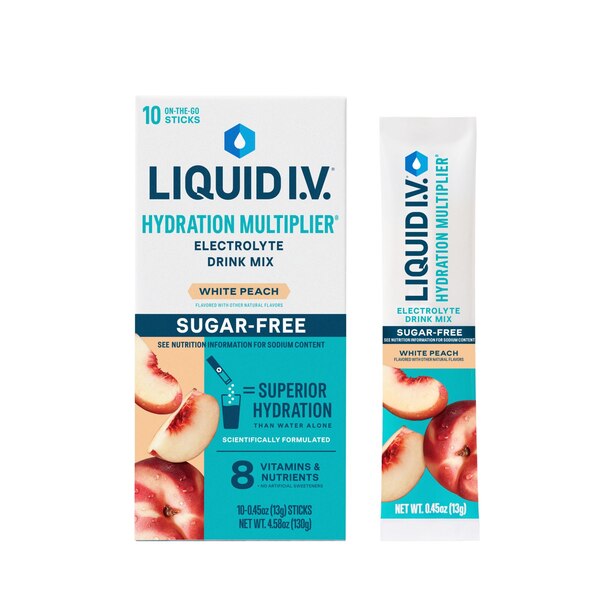 Liquid IV White Peach Sugar Free, 10 CT