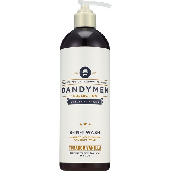 Dandymen 3-in-1 Shampoo Conditioner and Body Wash, 16 OZ