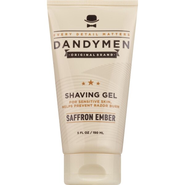 Dandymen Sensitive Skin Shave Gel, Saffron Ember, 5 OZ