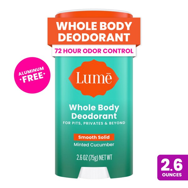 Lume Whole Body Deodorant, Minted Cucumber, 2.6 OZ