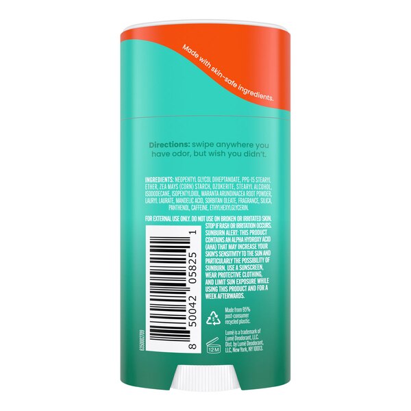 Lume Whole Body Deodorant, Minted Cucumber, 2.6 OZ