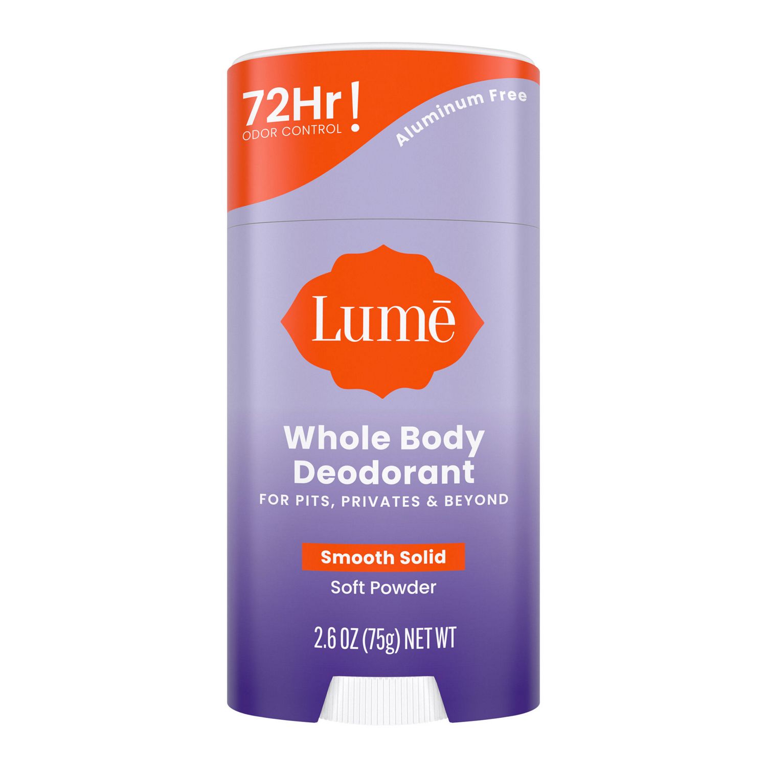 Lume Whole Body Deodorant Stick, Soft Powder, 2.6 OZ