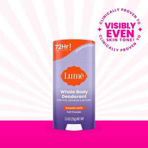 Lume Whole Body Deodorant Stick, Soft Powder, 2.6 OZ